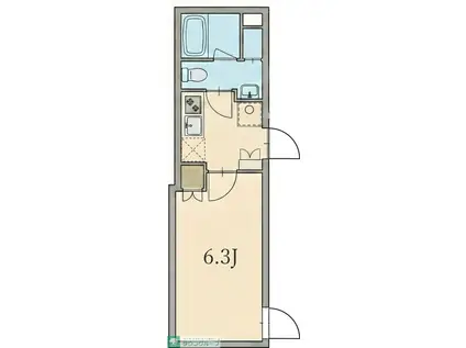 GRANEST(1K/1階)の間取り写真