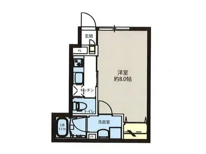 アクシス学芸大学(1K/1階)の間取り写真