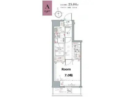 クレヴィスタ中野(1K/5階)の間取り写真