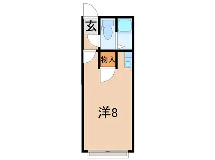 メルベーユ福島(ワンルーム/1階)の間取り写真