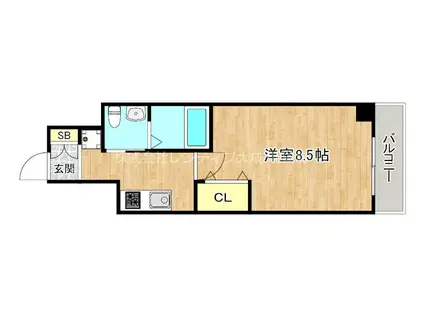 エムズコート今里(1K/2階)の間取り写真