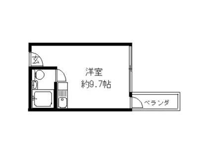 FROM イースト(ワンルーム/3階)の間取り写真