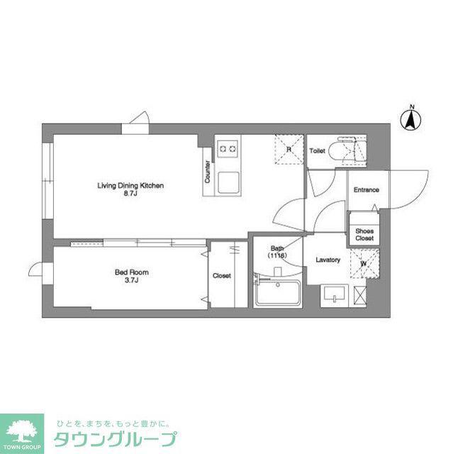 タスキ リシェス 池上(1LDK/2階)の間取り写真