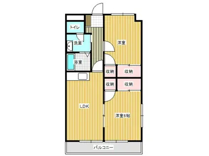 メゾンプレミール(2DK/3階)の間取り写真