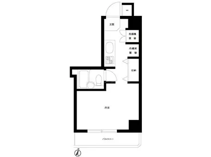 ルーブル田園調布南(ワンルーム/6階)の間取り写真