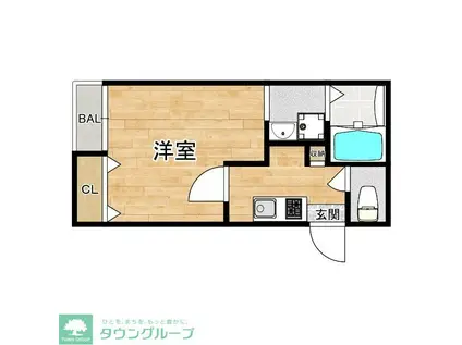 エスペランツァ(1K/2階)の間取り写真