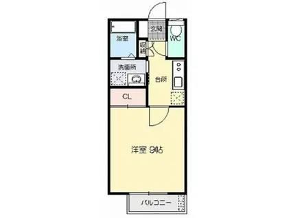 メゾンリベール(1K/2階)の間取り写真