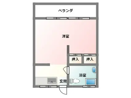 天久マンション(ワンルーム/3階)の間取り写真