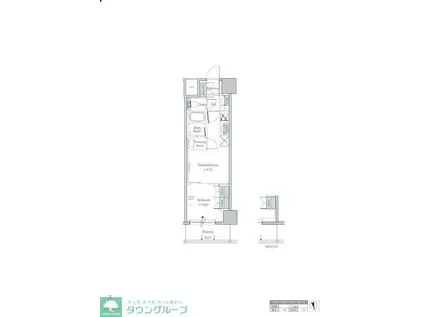 ワンルーフレジデンス中野(1DK/2階)の間取り写真