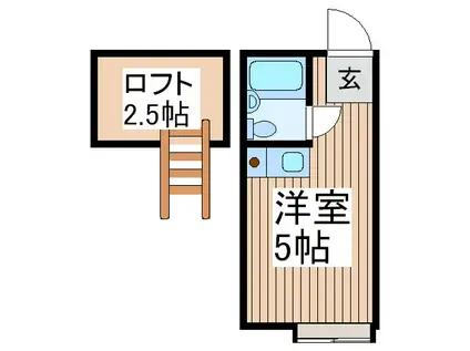 パティオ西川口(ワンルーム/1階)の間取り写真