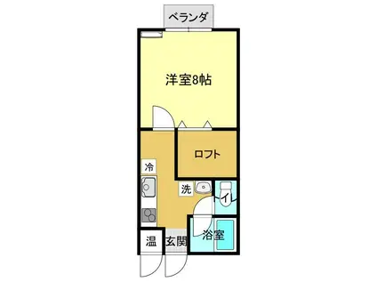 モンレーヴ・ピエース(1K/2階)の間取り写真