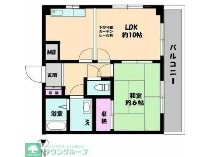 アイリス砧(1LDK/1階)の間取り写真