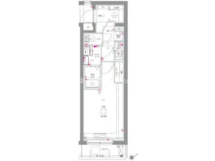 AZEST志村三丁目III学生・社会人にオススメ(1K/1階)の間取り写真