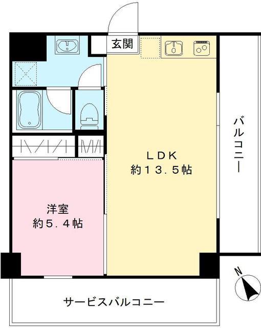 グランリーオ(1LDK/5階)の間取り写真