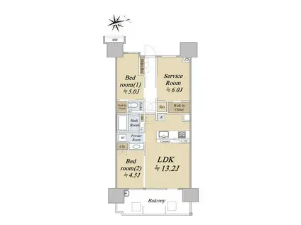 シティテラス尼崎(2SLDK/16階)の間取り写真