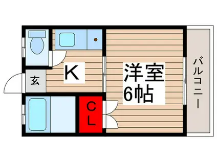 メゾンドパル(1K/1階)の間取り写真