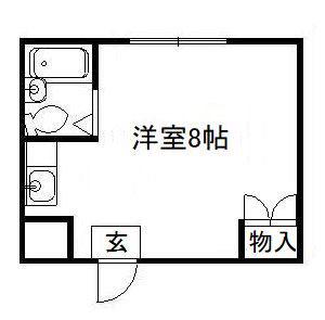 ノーザンライツII(ワンルーム/3階)の間取り写真