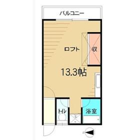 コーポラス春夏秋冬(ワンルーム/2階)の間取り写真
