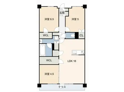 パークホームズ刈谷アネシア ノースレジデンス(3LDK/1階)の間取り写真