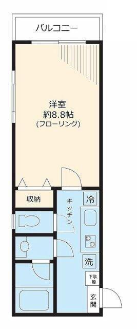 CENTELLEO押上(1K/2階)の間取り写真