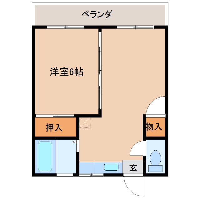 ピアン有明(2K/2階)の間取り写真