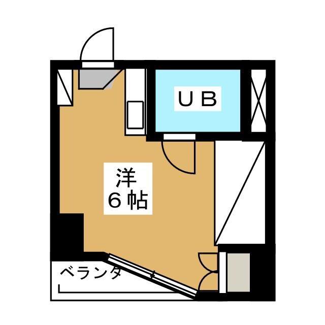 コーラルパレス(ワンルーム/2階)の間取り写真