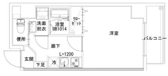 LE MAGNOLIA住吉(1K/2階)の間取り写真