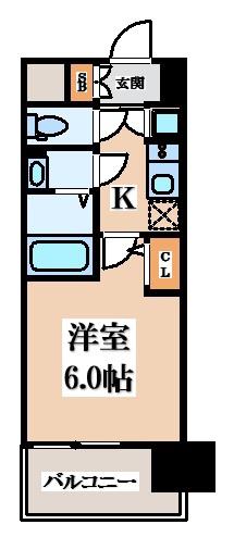 CREST TAPP 大阪イースト(1K/9階)の間取り写真