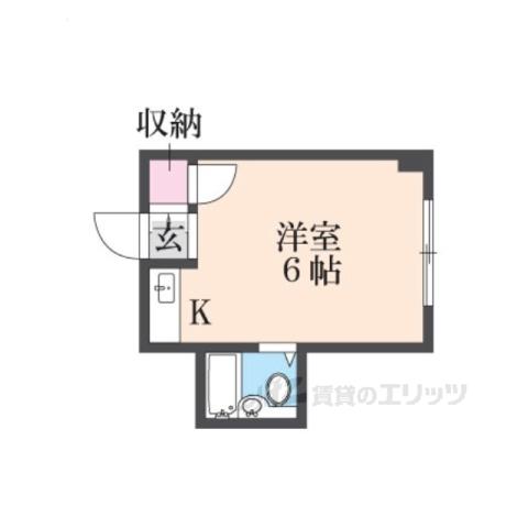 サンセット藤(ワンルーム/2階)の間取り写真