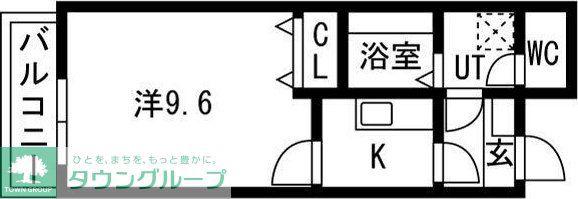 ユーミー矢場町(1K/2階)の間取り写真