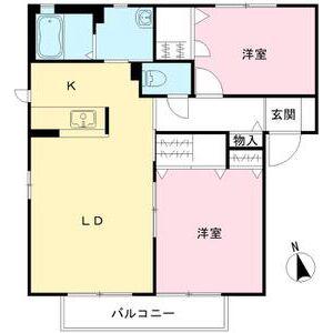 DAIKENN浜寺南町I棟(2LDK/2階)の間取り写真