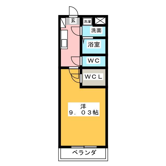 S-FORT鈴鹿(1K/14階)の間取り写真