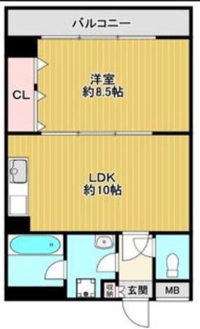 ジャルダンド駒込(1LDK/3階)の間取り写真