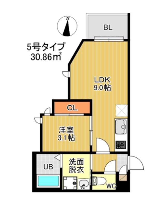 REGALEST NEXUS(1LDK/1階)の間取り写真
