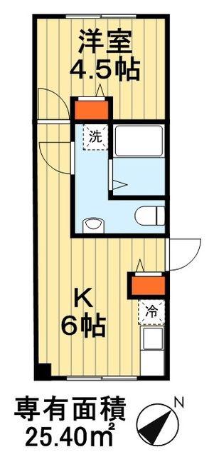 PSR矢作町(1DK/1階)の間取り写真