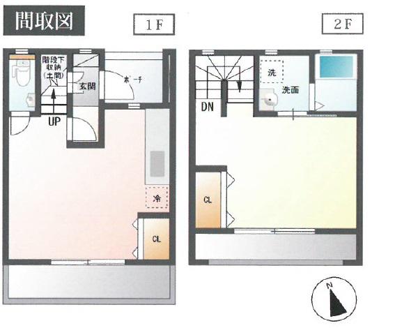 OLETH東田(1LDK/1階)の間取り写真
