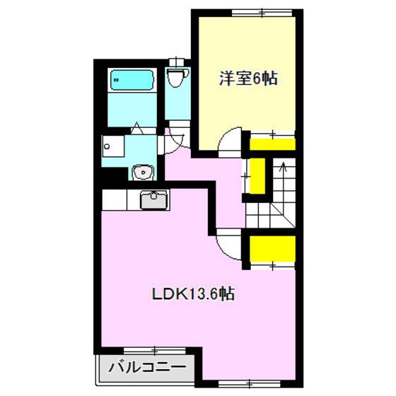 スプリームYII(1LDK/2階)の間取り写真