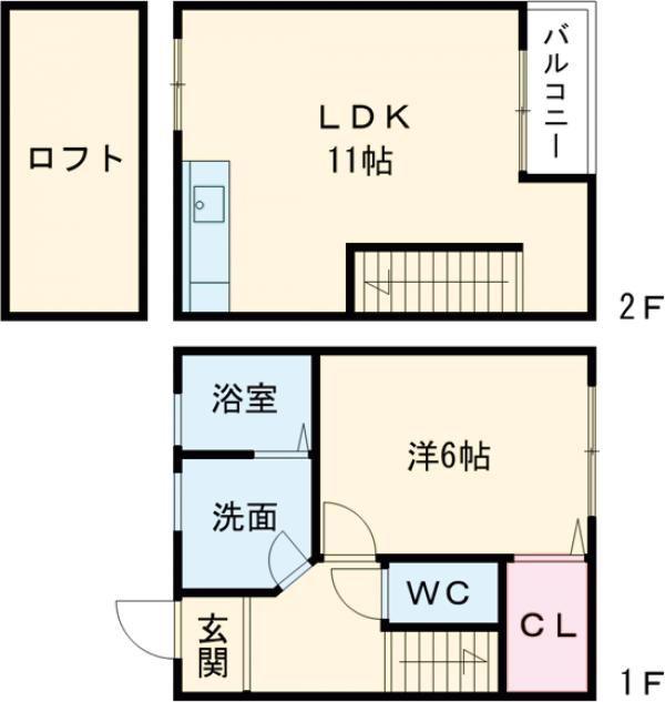 ナナプリンセスII(1LDK/1階)の間取り写真