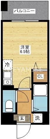 アルティザ長崎水辺の森(ワンルーム/9階)の間取り写真