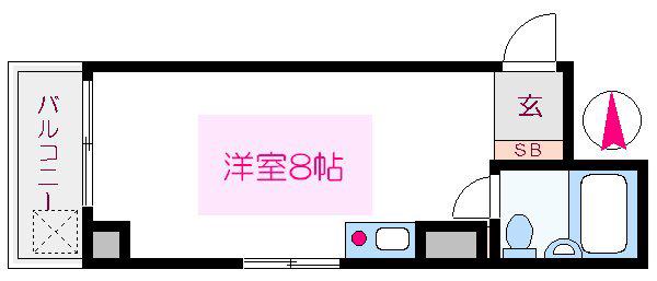ミドリハイツ(ワンルーム/4階)の間取り写真