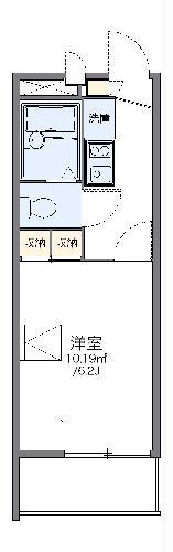 レオパレスハーモニーハイツ厚木(1K/2階)の間取り写真