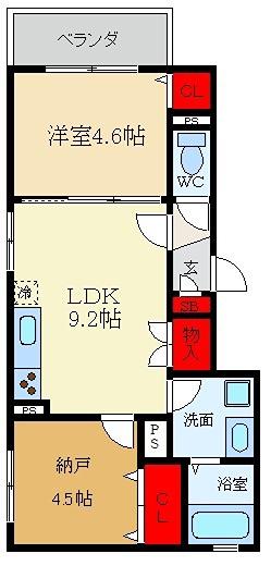 STCOURT萱島東(2LDK/3階)の間取り写真