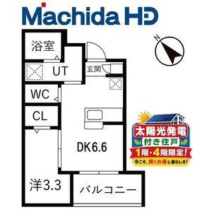 大浜北町シーエム・シス(1DK/4階)の間取り写真