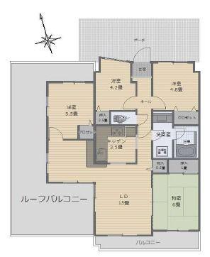 セントラルコート坂戸パークス(4LDK/7階)の間取り写真