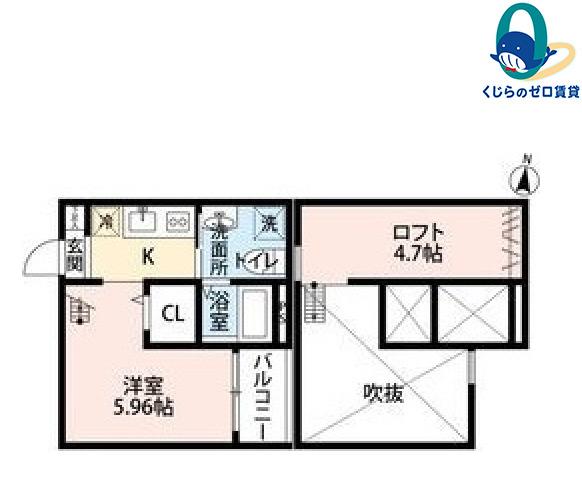 CASTELLO CHIAVEカストロキアー(1K/2階)の間取り写真