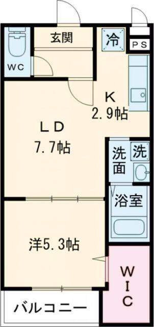 ヴェルメゾン南郷(1LDK/2階)の間取り写真