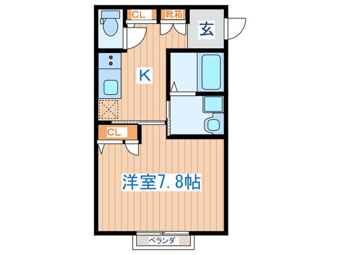 レジデンス井上(1K/1階)の間取り写真