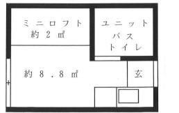 矢口第1コーポ(ワンルーム/2階)の間取り写真