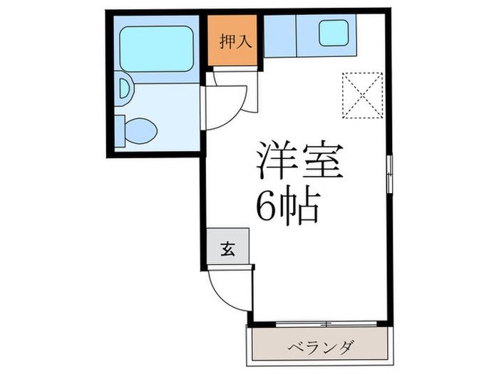 うきたセラーズハウス(ワンルーム/4階)の間取り写真