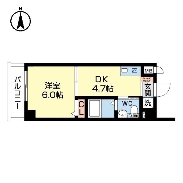 ARESI庄内駅前(1DK/3階)の間取り写真